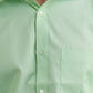 Park Avenue Green Structure Slim Fit Cotton Blend Formal Shirt