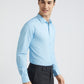 Park Avenue Blue Structure Slim Fit Cotton Blend Formal Shirt