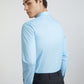 Park Avenue Blue Structure Slim Fit Cotton Blend Formal Shirt