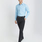 Park Avenue Blue Structure Slim Fit Cotton Blend Formal Shirt