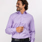 Park Avenue Purple Structure Slim Fit Cotton Blend Formal Shirt