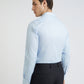 Park Avenue Blue Structure Slim Fit Cotton Blend Formal Shirt