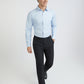 Park Avenue Blue Structure Slim Fit Cotton Blend Formal Shirt