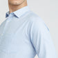 Park Avenue Blue Structure Slim Fit Cotton Blend Formal Shirt