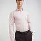 Park Avenue Men Pink Self Design Slim Fit Polyester Blend Formal Shirt