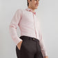 Park Avenue Men Pink Self Design Slim Fit Polyester Blend Formal Shirt