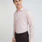 Park Avenue Men Pink Self Design Slim Fit Polyester Blend Formal Shirt