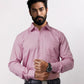 Park Avenue Pink Structure Slim Fit Full Sleeve Cotton Shirt