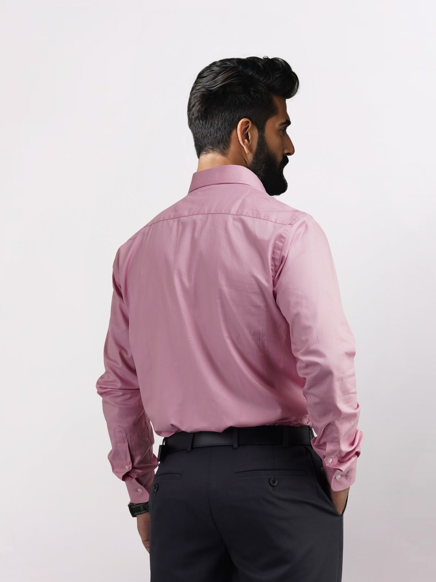 Park Avenue Pink Structure Slim Fit Full Sleeve Cotton Shirt