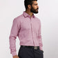 Park Avenue Pink Structure Slim Fit Full Sleeve Cotton Shirt