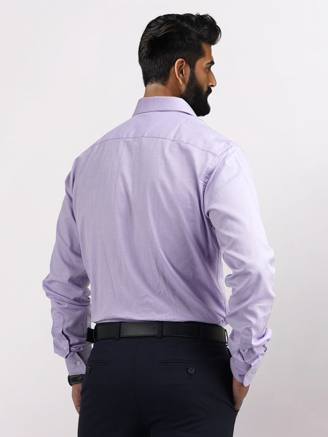 Park Avenue Purple Structure Slim Fit Cotton Formal Shirt