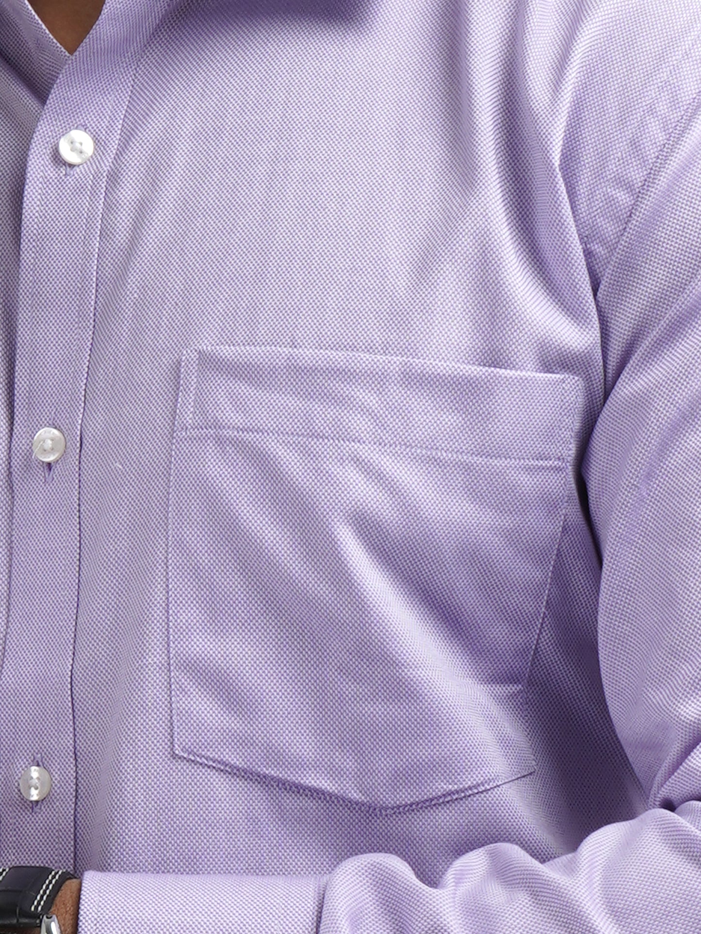 Park Avenue Purple Structure Slim Fit Cotton Formal Shirt