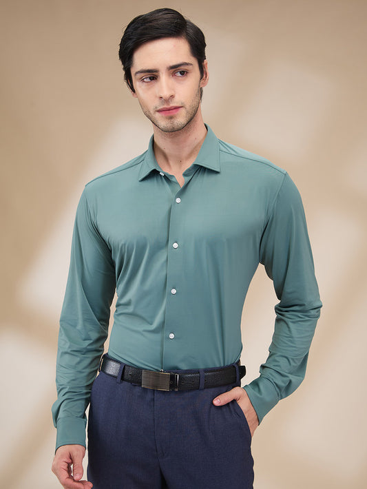 Park Avenue Green Formal Shirt