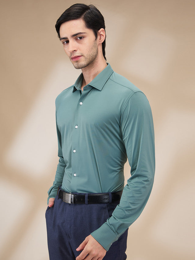 Park Avenue Green Formal Shirt