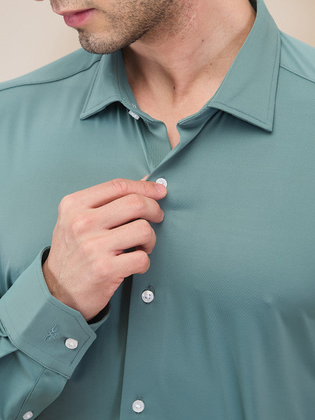 Park Avenue Green Formal Shirt