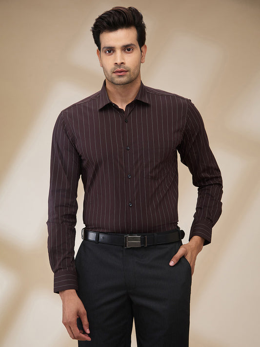 Park Avenue Brown Formal Shirt