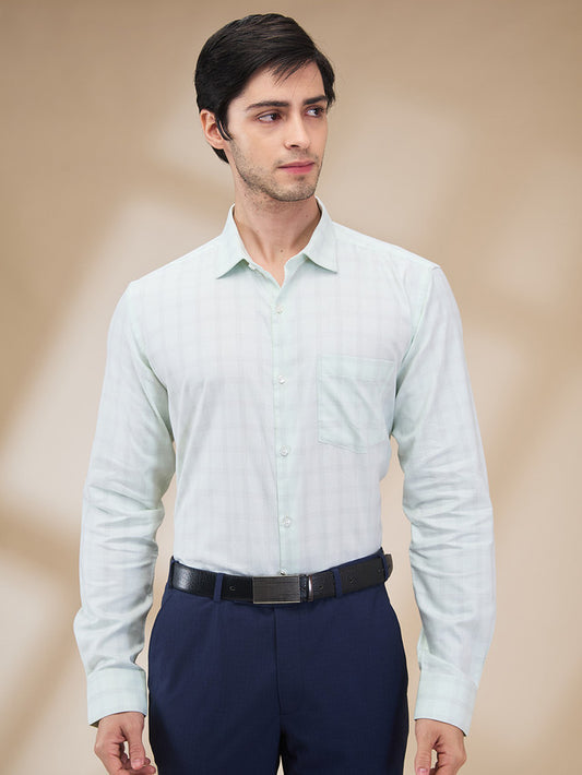 Park Avenue Green Formal Shirt