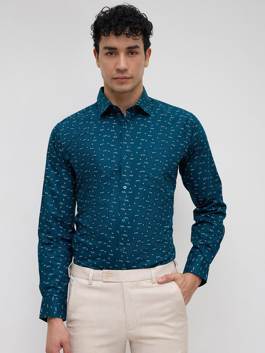 Park Avenue Green Formal Shirt