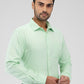 Park Avenue Men Green Slim Fit Structure Formal Shirt