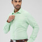 Park Avenue Men Green Slim Fit Structure Formal Shirt