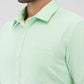 Park Avenue Men Green Slim Fit Structure Formal Shirt