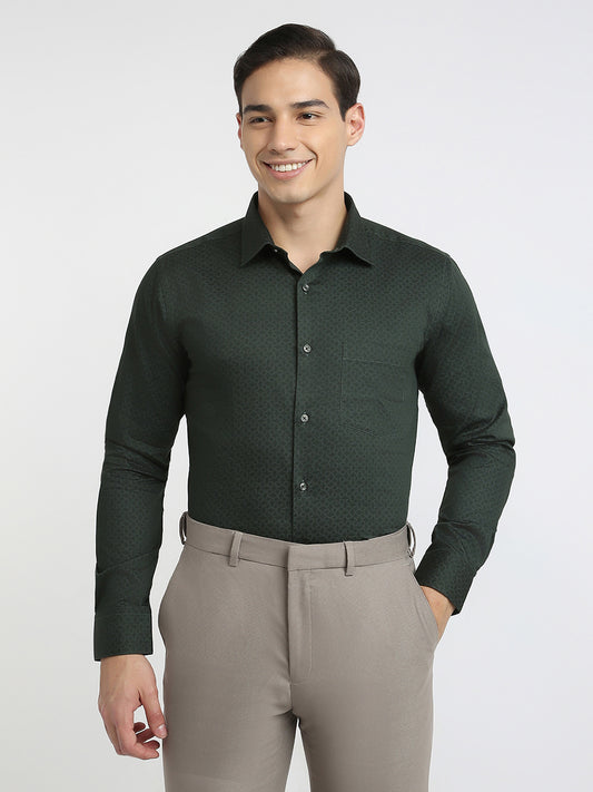Park Avenue Green Formal Shirt