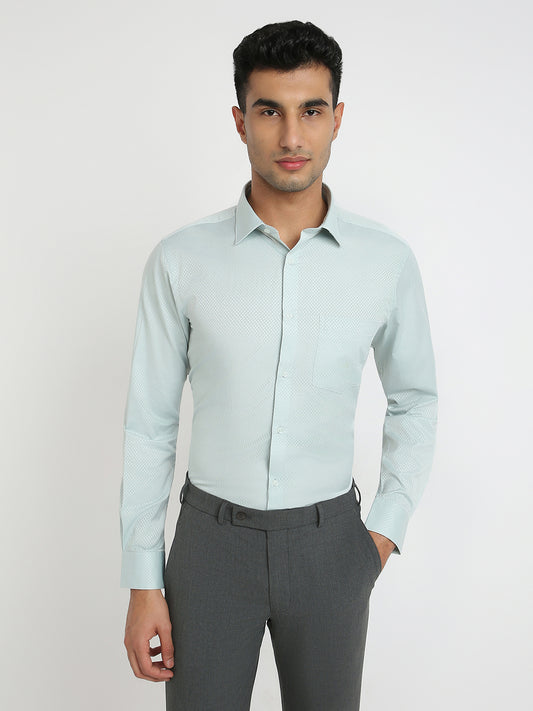 Park Avenue Green Formal Shirt