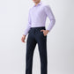 Park Avenue Men Purple Checks Slim Fit Cotton Blend Formal Shirt