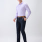 Park Avenue Men Purple Checks Slim Fit Cotton Blend Formal Shirt
