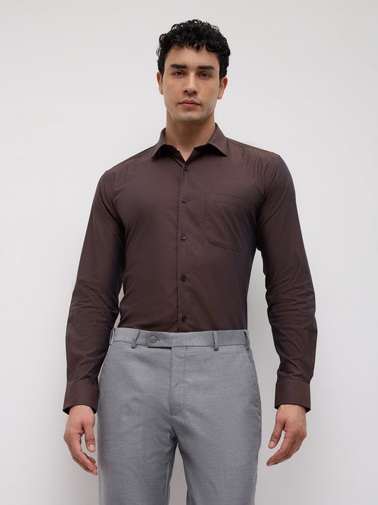 Park Avenue Brown Formal Shirt