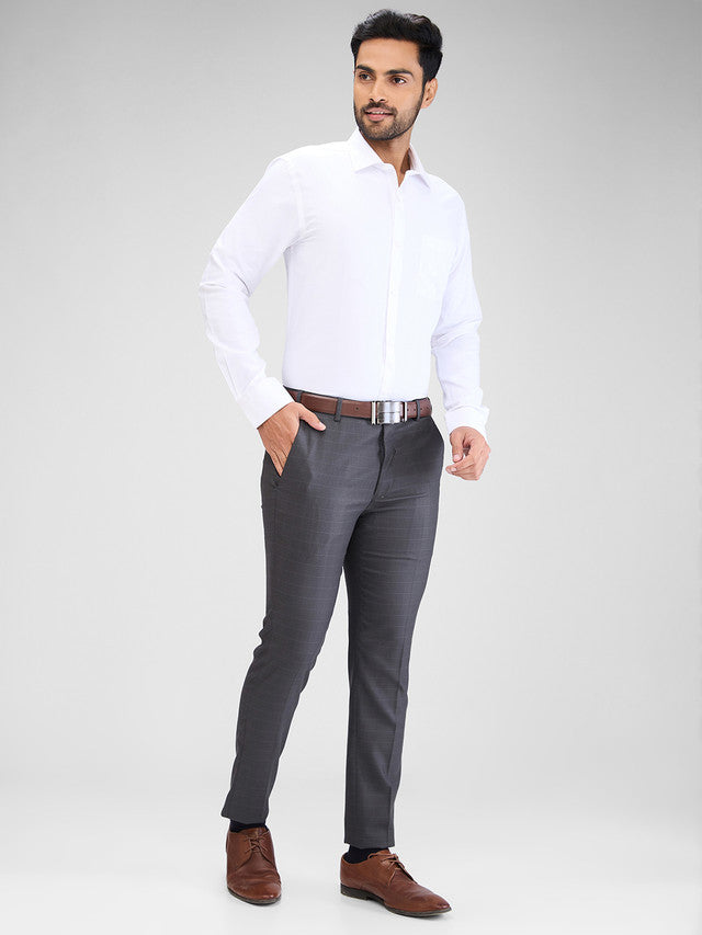 Park Avenue White Solid Slim Fit Cotton Blend Formal Shirt – MyRaymond