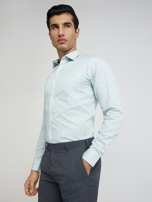 Park Avenue Green Formal Shirt