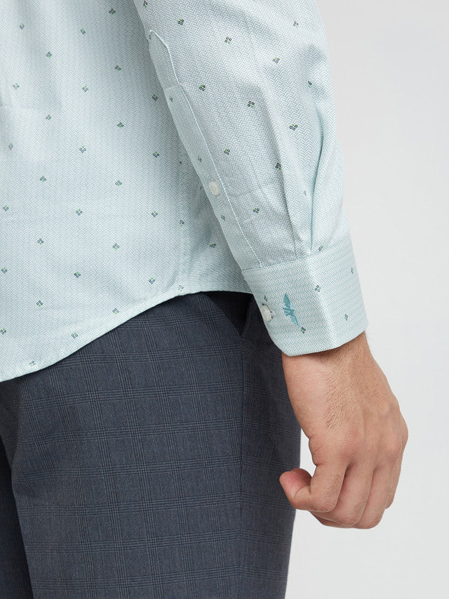 Park Avenue Green Formal Shirt