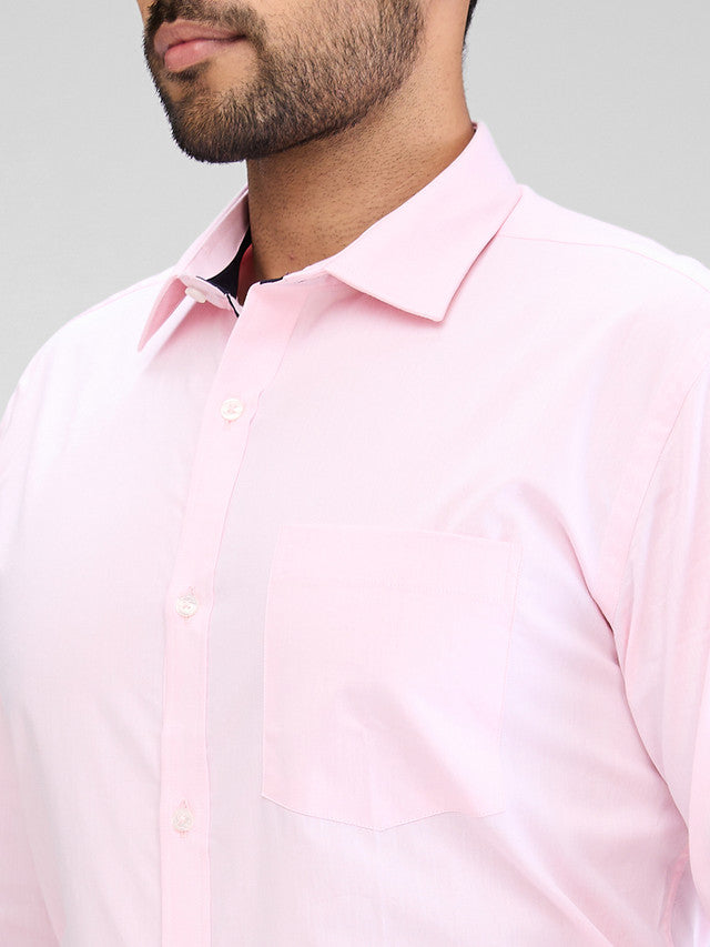 Park Avenue Men Pink Solid Slim Fit Cotton Formal Shirt