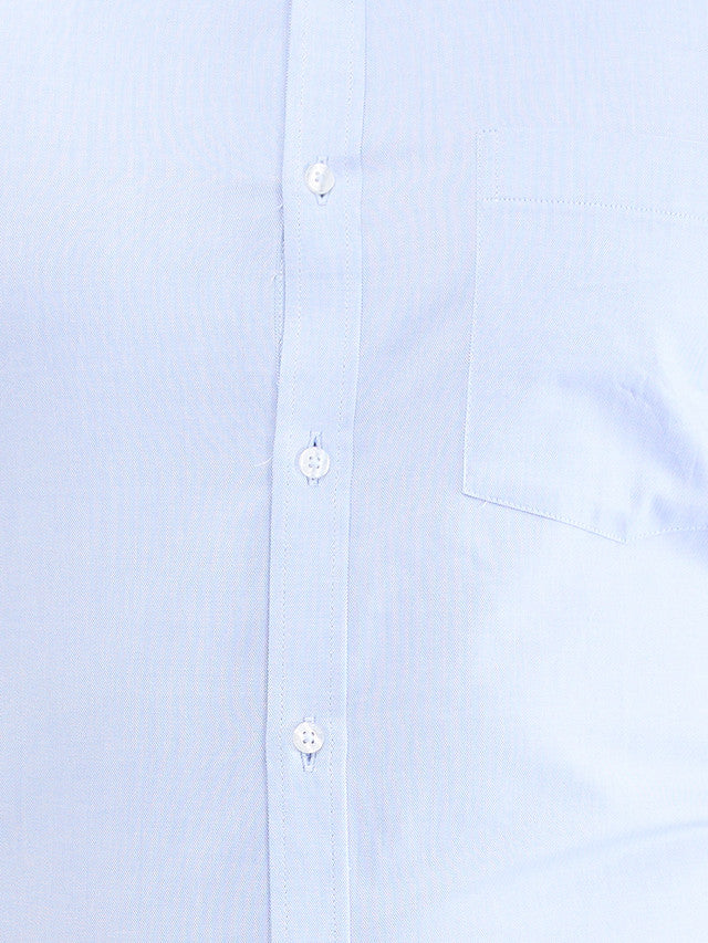 Park Avenue Blue Solid Slim Fit Cotton Formal Shirt