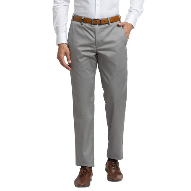 Park Avenue Men Grey Super Slim Fit Solid Trouser – MyRaymond