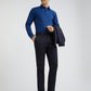 Men Black Super Slim Fit Solid Cotton Trouser