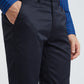 Men Black Super Slim Fit Solid Cotton Trouser