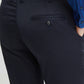 Men Black Super Slim Fit Solid Cotton Trouser