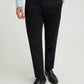 Men Black Super Slim Fit Solid Cotton Blend Trouser