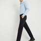 Men Black Super Slim Fit Solid Cotton Blend Trouser