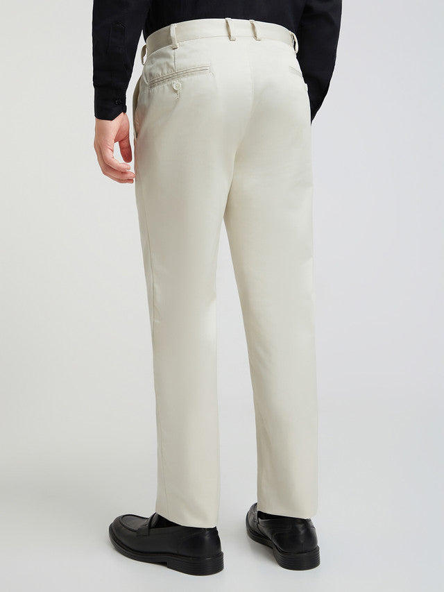 Men Slim Fit Light Grey Chinos