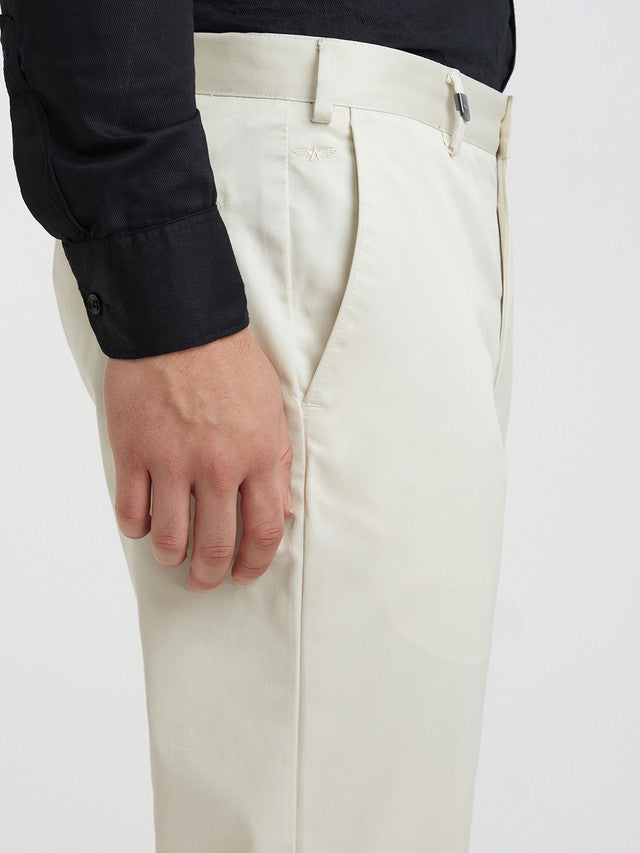 Men Slim Fit Light Grey Chinos