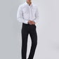 Park Avenue Men Black Slim Fit Structure Trouser