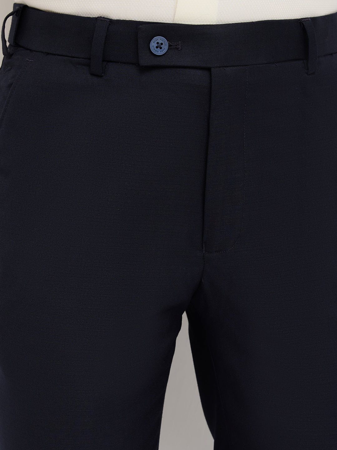 Park Avenue Men Blue Slim Fit Solid Trouser