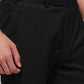 Park Avenue Men Black Slim Fit Structure Trouser