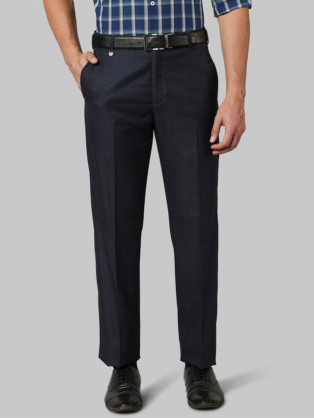 Park Avenue Men Blue Solid Regular Fit Trouser – MyRaymond