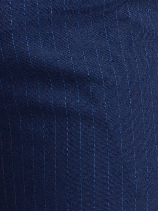 Park Avenue Blue Stripe Super Slim Fit Polyester Blend Trouser