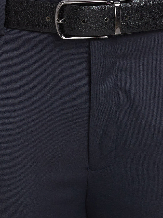 Park Avenue Blue Solid Super Slim Fit Polyester Blend Trouser – MyRaymond