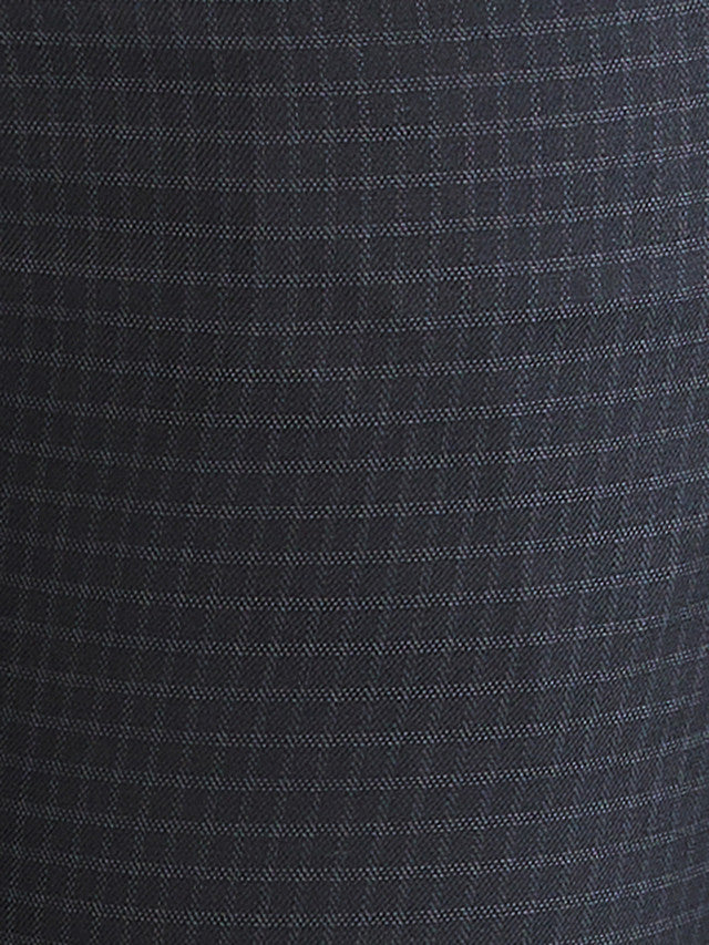 Park Avenue Black Checks Super Slim Fit Polyester Blend Trouser